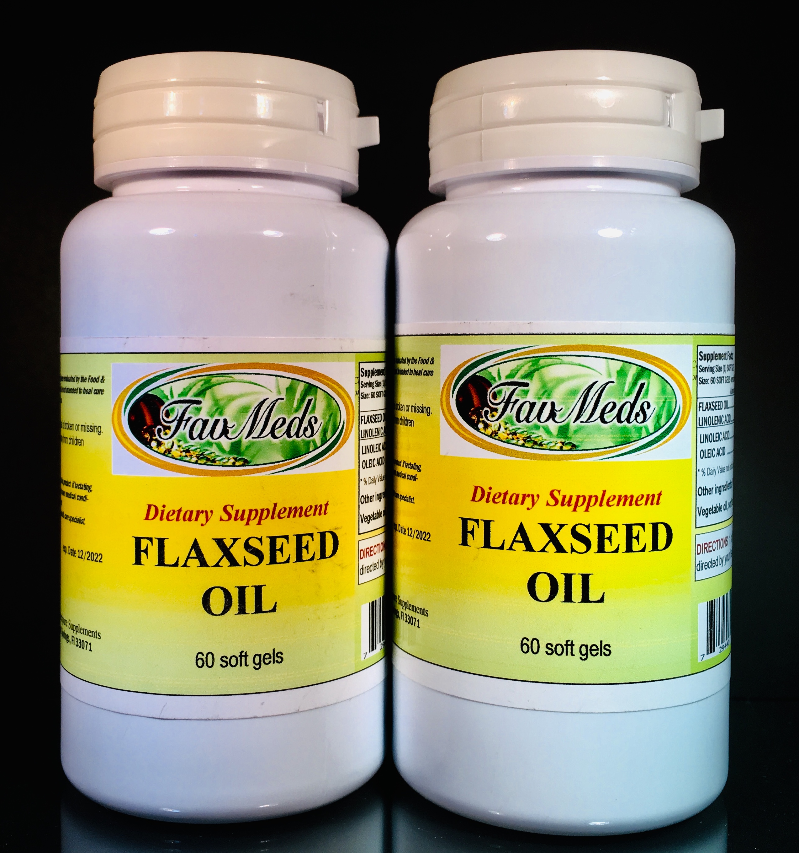 Flax seed Oil 1000mg - 120 (2x60) soft gels